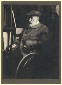 Auguste Renoir in a wheelchair by French Photographer
